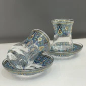 ÇİNİ DESEN 2'Lİ ÇAY BARDAK NO:3 - 6