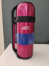 TANTİTONİ KIRMIZI ÇİFT KATMANLI TUTACAKLI PASL. ÇELİK TERMOS 1.6L - 1