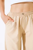 Paça Lastikli Pantolon Latte - 4