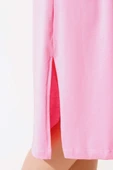 Basıc Beli Lastikli Elbise Pembe thumbnail 4