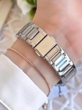 Wesse Elite Çelik Kordon Kararmaz Renk Atmaz Bayan Kol Saati 30Mt Suya Dayanıklı+Bileklik BWL112001 thumbnail 3