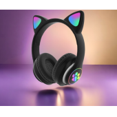 Kablosuz Kedi Kulaklık Işıklı Kulaküstü Mikrofonlu Bluetooth Hafıza Kartı Girişli Çocuk Kulaklığı thumbnail 6