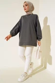 İki İplik Düz Tunik Antrasit thumbnail 2
