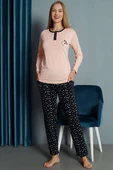 Kalp Nakışlı Pijama Takımı Yavru Ağzı thumbnail 2