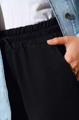 Bel Ve Bilek Lastikli Jogger Pantolon Siyah - 4