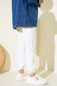 Bel Ve Bilek Lastikli Jogger Pantolon Ekru - 3