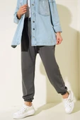 Bel Ve Bilek Lastikli Jogger Pantolon Füme - 1