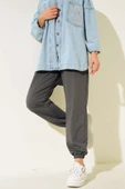 Bel Ve Bilek Lastikli Jogger Pantolon Füme - 2