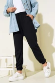 Bel Ve Bilek Lastikli Jogger Pantolon Siyah - 1