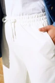 Bel Ve Bilek Lastikli Jogger Pantolon Ekru - 4