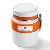 TANTİTONİ BEYAZ ÇİFT KATMANLI PASL. ÇELİK KAŞIKLI YEMEK TERMOSU 500ML - 1