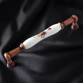 Termessos Gerçek Porselen Eskitme Antik Bakır 160 mm Mobilya Mutfak Dolap Kulpu Kulbu Kulpları thumbnail 6