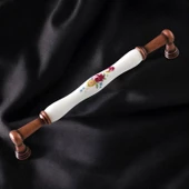 Termessos Gerçek Porselen Eskitme Antik Bakır 192 mm Mobilya Mutfak Dolap Kulpu Kulbu Kulpları - 6