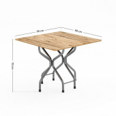 Eportatif Katlanır Masa Kırma Masa Çam Kare 1386 - 3