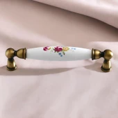 Aspendos Gerçek Porselen Eskitme Antik Sarı 128 mm Mobilya Mutfak Dolabı Dolap Kulpu Kulbu Kulpları - 5