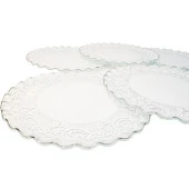 Glore Marche Platin Yaldızlı Cam Servis Tabağı - 4