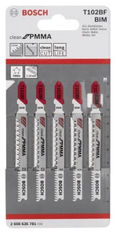 Bosch - Temiz Kesim Serisi Akrilik Cam İçin T 102 Bf Dekupaj Testeresi Bıçağı - 5'Li Paket thumbnail 2