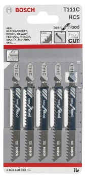 Bosch - Ekonomik Seri Ahşap İçin T 111 C Dekupaj Testeresi Bıçağı - 5'Li Paket thumbnail 2