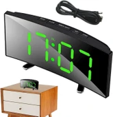 DailyTech Oval Dijital Masa Saati Alarm Termometre Zaman - - 1