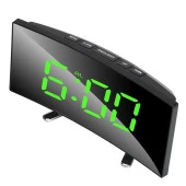DailyTech Oval Dijital Masa Saati Alarm Termometre Zaman - - 1