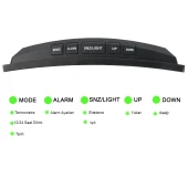 DailyTech Oval Dijital Masa Saati Alarm Termometre Zaman - - 9