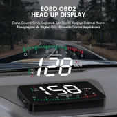 DailyTech G10 Otomatik Hud Ekran Araba Projektör Alarmı Hız Göstergesi - 12