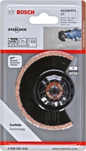 Bosch - Starlock - ACZ 85 RT3 - Carbide RIFF Zımpara Uçlu Segman Testere Bıçağı 30 Kum Kalınlığı 1'li - 2