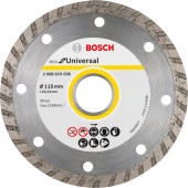 Bosch - Ekonomik Seri 9+1 Genel Yapı Malzemeleri İçin Elmas Kesme Diski 115 mm Turbo thumbnail 1
