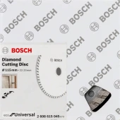 Bosch - Ekonomik Seri 9+1 Genel Yapı Malzemeleri İçin Elmas Kesme Diski 115 mm Turbo thumbnail 2