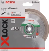 Bosch - X-LOCK - Standard Seri Seramik İçin Elmas Kesme Diski 115 mm - 2