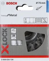 Bosch - X-LOCK - Heavy Serisi Metal İçin Burgulu Tel Fırça 75*0,35 mm - 2