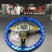 Şeffaf Mavi Direksiyon Momo 35cm Kabarcıklı Direksiyon A+ Süper Ürün - 2