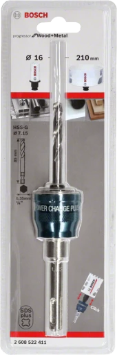 Bosch - Power Change Plus Adaptör, Yeni Progressor Serisi için HSS-G 85 mm Merkezleme Ucu ve SDS Plus Şaft Girişli thumbnail 2