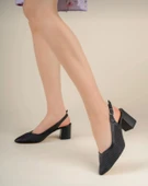 Feles Lazer Detaylı Kadın Topuklu Ayakkabı thumbnail 12