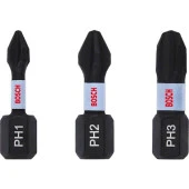 Bosch - Impact Control Serisi Vidalama Ucu PH*25 mm 3'lü Set (PH1/2/3) thumbnail 1