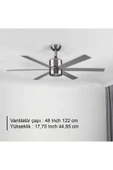 RBT486 BRW AYDINLATMALI TAVAN VANTİLATÖRÜ thumbnail 1