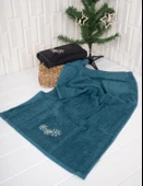 %100 Pamuk 50x80 cm 2 Parça Hediye Kutulu Havlu & Havlu Seti - 4