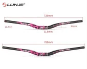 Lunje Alüminyum 31.8 780 mm Riser Mtb Gidon Bisiklet Gidonu Siyah Sarı - 11