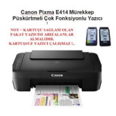 HEDİYELİ ÜRÜN!.. Canon Pixma E414 Çok Fonksiyonlu Yazıcı - ( SIFIR-Kartuşsuz ) Mürekkep Püskürtmeli Yazıcı - 1