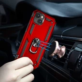 iPhone 14 Kılıf Vega Tank Sert Yüzüklü Standlı Zırh Koruma Kapak thumbnail 8