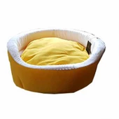 Bedspet Ağızlıklı Sepet Kedi ve Küçük Irk Köpek Yatağı Sarı - 1