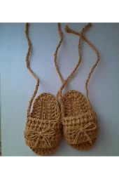 Kağıt İplik Bebek Ev Terliği - 1