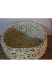KAĞIT İPLİK DEKORATİF SEPET DÜZENLEYİCİ HASIR Sepet - 2