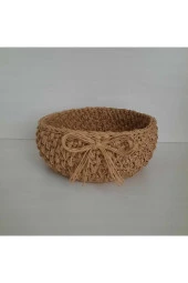 Kagit iplik El Yapımı Örgü Sepet Çok Amaçlı Düzenleyici Sepet - 1