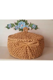 Hasır Sepet Kağıt İplik Sepet - 1