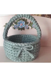 Düzenleyici El Yapımı Sepet/çok Amaçlı Örgü Sepet - 2