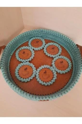 El Örgü Ahşap Sunum Tepsisi - 2