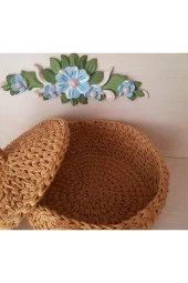 Hasır Sepet Kağıt İplik Sepet - 4