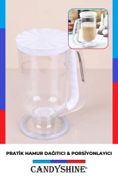 Ölçekli Hamur Porsiyonlayıcı Dağıtıcı Pancake Krep Muffin Krema Puding Kolay Akıtma Yardımcısı - 1