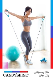 ® 12 Parça Deluxe Profesyonel Lateks Premium Kalite Fitness Kondisyon Spor Aleti Direnç Lastiği Set - 1